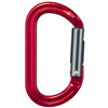 Mousqueton 800kg rouge SIMPLE, keylock, 15g, FIXE